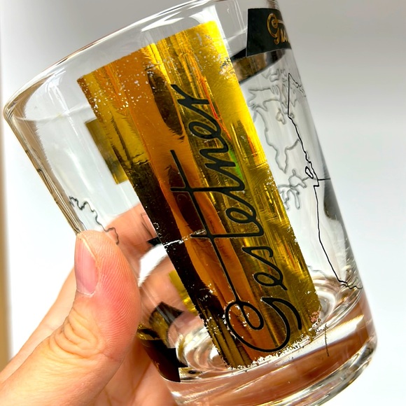 - Mid Century Modern “Gestetner Company “ promotional set of 4 rock glasses - Picture 6 of 16